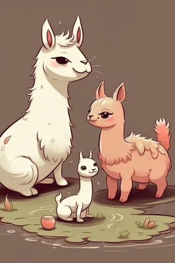 llamas teaching axolotls