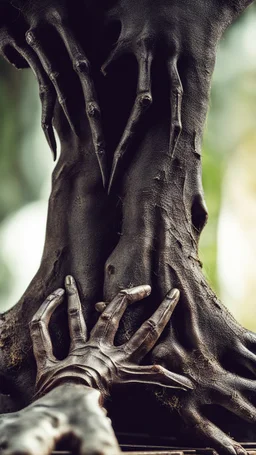 Ugly , Evil rusted hands on an old piano keyboard with spider on the keyboard