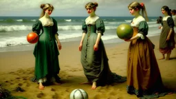 The girl with the ball The young ladies of Ambroise Figures on the beach