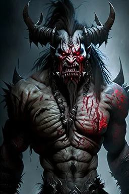 humanoid monster demon brutal beast demon abomination barbarian warrior