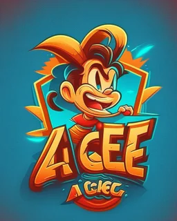 Cartoon movie logo design ace