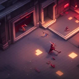 isometric clean art of darius, league of legends , soft lighting, high definition, unreal 5,