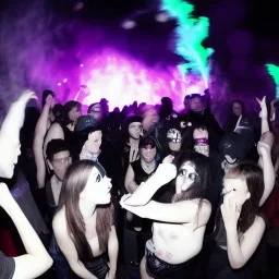 Creepy photo of new years eve rave