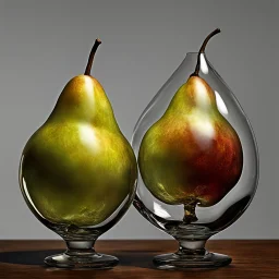 Beautiful double image by blending a windy sea and glass pears. The sea should serve as the primary background, skillfully incorporating its details into shiny glass pears, sharp focus, double exposure, shiny glass apple, (pear transparent glass shape) (sea inside) lifeless, dead, glass apple, earthy colors, decadence, complex design, ultra-realistic, high-definition, highly detailed, dark softbox image, ray tracing, cinematic, HDR, realistic (double exposure: 1.1)