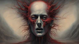 Trigeminal Neuralgia || surreal masterpiece, in the styles of Agostino Arrivabene and James McCarthy and Robert Venosa, mixed media, imperial colors, cinematic, sharp focus, highest resolution and blood