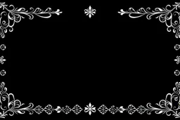 black bold filigree bottom corner elements, organic western, black on white vector