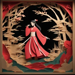 A mesmerizing paper-cut animation of the iconic tale of Mulan comes to life on the screen. Every delicate detail meticulously crafted out of paper unfolds before your eyes, showcasing the determined spirit of Mulan. The intricate paper scenes blend vibrant colors with the ancient art of papercutting, capturing Mulan's courage and determination as she goes against societal expectations to protect her family and honor. This enchanting animation captivates viewers with its exquisite precision and a