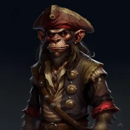 Pirate Human-Monkeyman DnD Digital Art