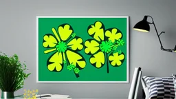 rave poster with Four-leaf clover