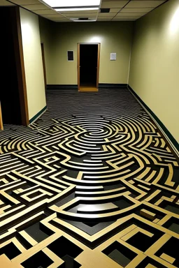 maze with a hole in the floor