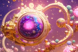 gold and light delicate violet fuchsia crystal galactique universe, full of details, smooth, bright sunshine，soft light atmosphere, light effect，vaporwave colorful, concept art, smooth, extremely sharp detail, finely tuned detail, ultra high definition, 8 k, unreal engine 5, ultra sharp focus