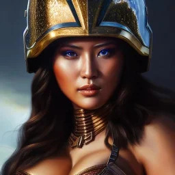 Ultra detailed fullbody Portrait in oil on canvas of busty female Boii warrior with armor,helmet,extremely detailed digital painting,ultrarealistic skin,intense stare, extremely detailed face, crystal clear eyes, mystical colors ,perfectly centered image, perfect composition, rim light, beautiful lighting,masterpiece ,8k, stunning scene, raytracing, anatomically correct, in the style of Simon Bisley and Ohrai Noriyoshi and robert e howard and Steve Jung and Wizyakuza and uncannyknack.