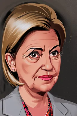 Portrait of powerful female politician