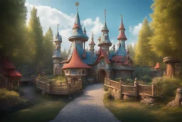 A theme park in the style of Slavic old fairy tales