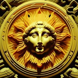 symbol of sun, roman art