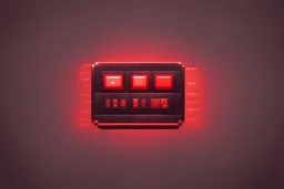 red light button, pixel art