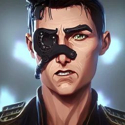 Tom Cruise Christmas military cyberpunk mask