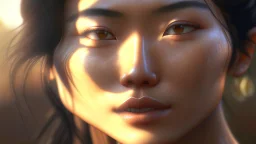 beautyfull asiatic woman, art by kiera malone photography, concept art modern photorealistic, in the style of , Artstation, sunlight, Unreal Engine sharp fine details trending on artstation reflections 4k ultra realistic post-processing