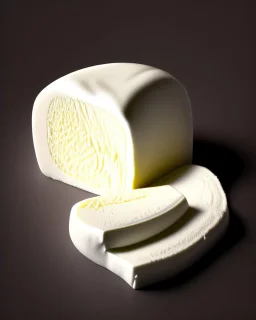 Cream Cheese on the dark background. Realistic photo. HD. Glowing. 3d style