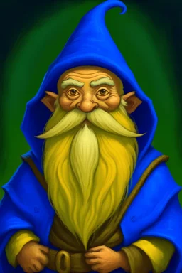 Portrait of a dnd monk gnome in the style of Van Gogh