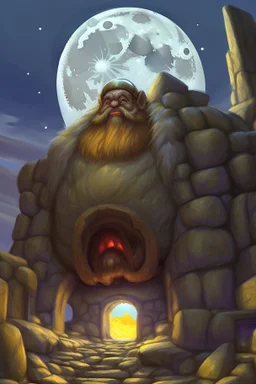 Moon in a dwarven mine