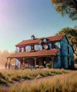 Ultra Realistic photo, medium shot view, family posing, room home, retro futuristic scene, steampunk style. smile, happy, gradient color fog. highly detailed, concept art, unreal engine 5, ray tracing, RTX, lumen lighting, ultra detail, volumetric lighting, 3d, finely drawn, high definition, high resolution.