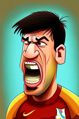 Luis Suarez Footballer, cartoon 2d