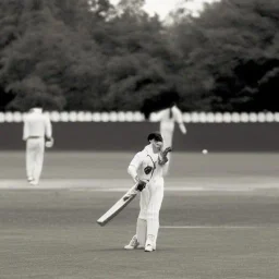 Angel playing cricket