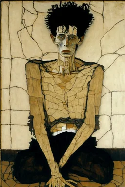 painting of a figure with the life-filled void of an empty existence, egon schiele masterpiece