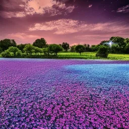  Many beautiful and big cristal flowers in a field grande luminosa, papillon cristalli luminosi, SWANN, cielo rosa blu, pieno di dettagli, sole liscio e luminoso ， atmosfera di luce soffusa, effetto luce ，shooting star pink, river, cascade