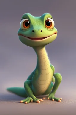 Little cute gecko, pixar style