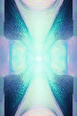 life force portals; surreal optical art; pale pastel palette