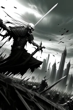 Shinigami Attacking a city