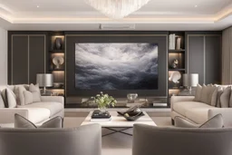 home cinema room with LED lighting in the walls make sure the room is completely symmetrical