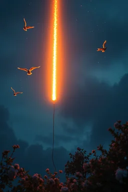 den heliga "bången" (long glowing sausage) i himlen, guds röst ekar, flygande duvor sjunger, keruber dansar