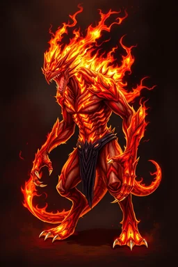 Fire beast humanoid