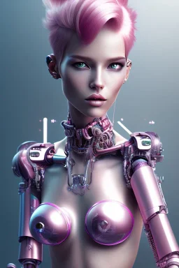 cyborg, pink hair, sexy, perfekt, real, dream