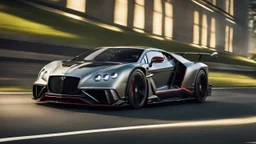 Bentley Bentayga And Lamborghini Veneno merged, desktop wallpaper, 4K, Cinematic, rear view