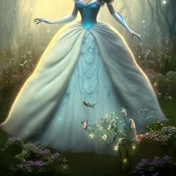 extrem tim burton style cinderella, sharp focus