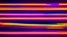 Red Orange Yellow Blue Purple Thick Neon Stips With Glowing Light Streaks