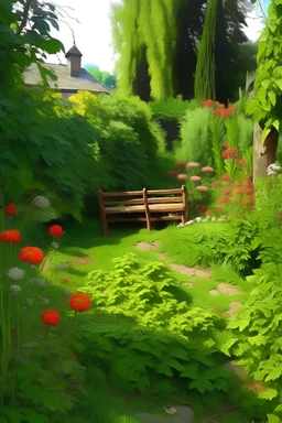 garten im sommer