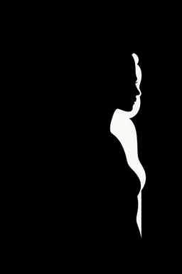 sensual silhouette of female body