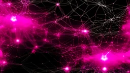 нейроны космос связь мысли сиреневый фон розовые