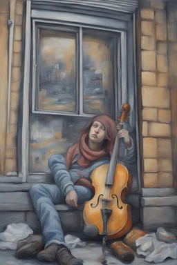 art, painting, street art, street, russian depression, music album, from the window, depression, russian 90