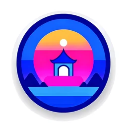 The app icon is round, something quiet with a soft hint of Japanese culture.