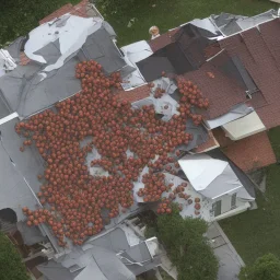 It's raining meatballs on my house then my house falls