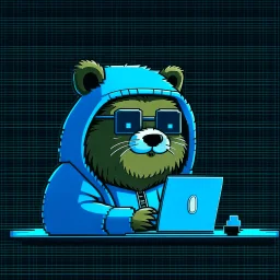 Blue Computer Hacker Golang-Gopher. NFT Pixel Art