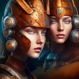 an abstract painting of rusted wood, chieftain style, 8K, a Highly detailed stunning full frame portrait of a man with a woman, wide-angle view, a realistic cyber face