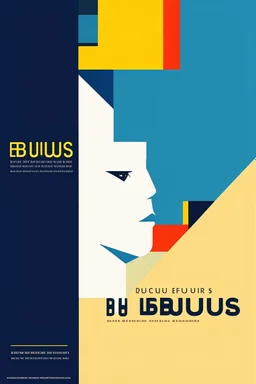 bauhaus poster, software company portrait.