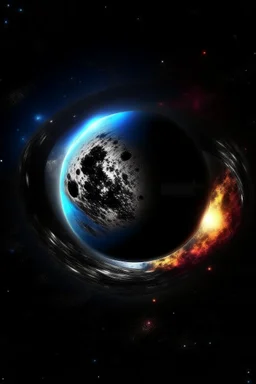 starlight, moon, space, black hole, singularity , professional photo, 4k, high resolution, realistic, beautiful, aesthetic, high detail, ISO 100, contrast, colorful